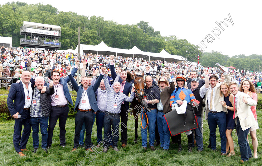 Markhan-0012 
 MARKHAN (Davy Russell) with Gordon Elliott and owners after The George Sloan & John Sloan Sr Maiden Hurdle
Percy Warner Park, Nashville Tennessee USA, 11 May 2019 - Pic Steven Cargill / Racingfotos.com