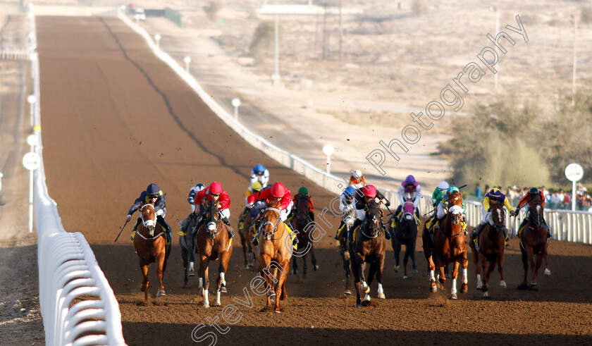 Nizaal-0004 
 NIZAAL (3rd left, Pat Cosgrave) wins The Al Hudaiba Contracting LLC Maiden
Jebel Ali 11 Jan 2019 - Pic Steven Cargill / Racingfotos.com