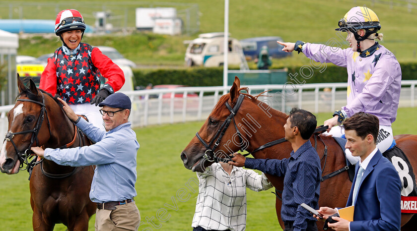 Magnolia-Cup-0002 
 SHE GOT THE JOCKEY (right, Thea Gosden Hood) with MINE BEHIND (left, Candida Crawford) after their 'Dead-Heat' in the Magnolia Cup
Goodwood 29 Jul 2021 - Pic Steven Cargill / Racingfotos.com