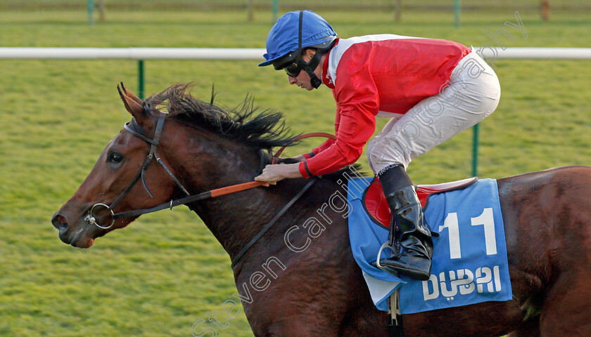 Veracious-0005 
 VERACIOUS (Ryan Moore) wins The Godolphin Under Starters Orders Maiden Fillies Stakes Newmarket 13 Oct 2017 - Pic Steven Cargill / Racingfotos.com