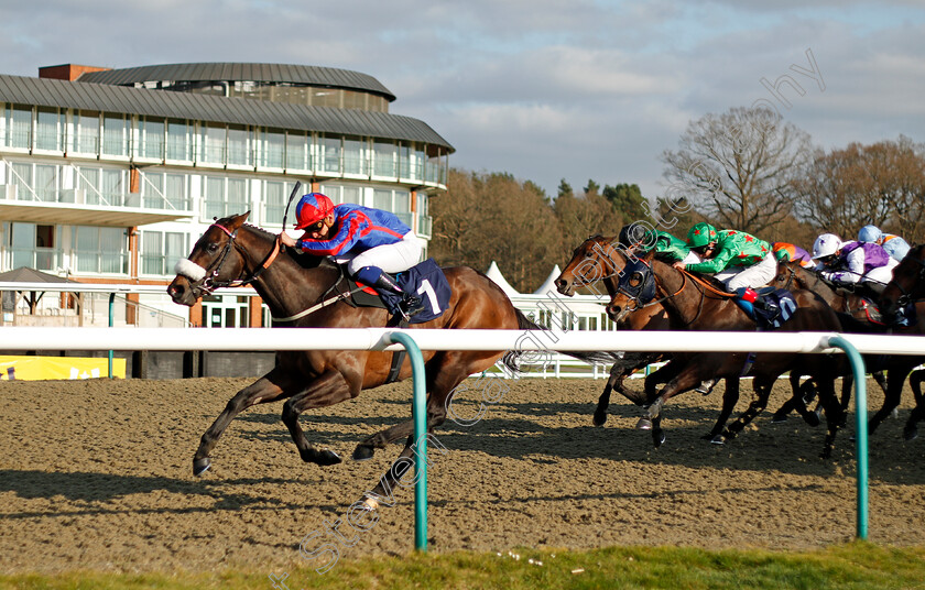 Lord-Of-The-Lodge-0001 
 LORD OF THE LODGE (Pierre-Louis Jamin) wins The Bombardier All-Weather Championships Apprentice Handicap
Lingfield 2 Apr 2021 - Pic Steven Cargill / Racingfotos.com