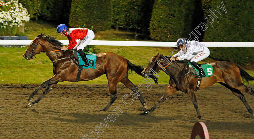 Nemov-0001 
 NEMOV (Rossa Ryan) beats WAR BRIDE (right) in The Unibet Handicap
Kempton 28 Aug 2024 - Pic Steven Cargill / Racingfotos.com