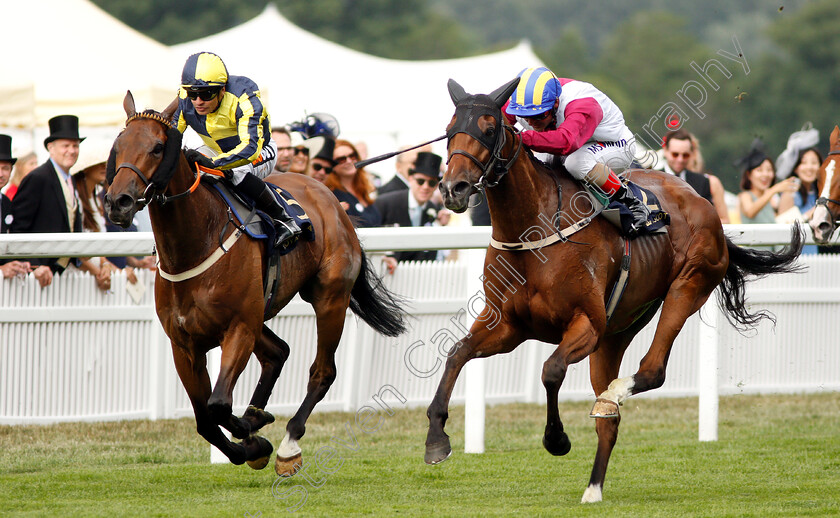 Lagostovegas-0002 
 LAGOSTOVEGAS (right, Andrea Atzeni) beats DUBAWI FIFTY (left) in The Ascot Stakes
Royal Ascot 19 Jun 2018 - Pic Steven Cargill / Racingfotos.com