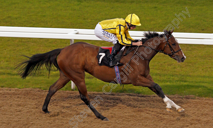 Pretty-Baby-0005 
 PRETTY BABY (Ryan Moore) wins The Bet totejackpot at betfred.com Fillies Novice Stakes Chelmsford 12 Oct 2017 - Pic Steven Cargill / Racingfotos.com