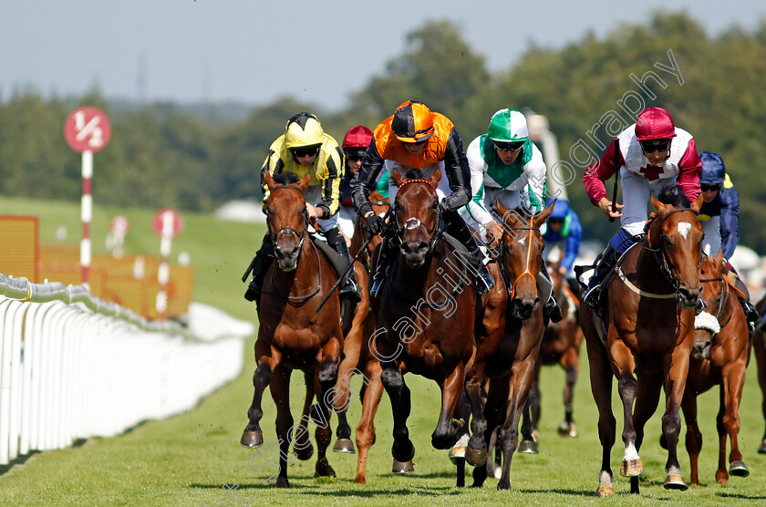 Aswan-0003 
 ASWAN (centre, James Doyle) beats BASTOGNE (right) and ADJUVANT (left) in The Goodwood Racecourse Patrons Nursery
Goodwood 29 Jul 2021 - Pic Steven Cargill / Racingfotos.com