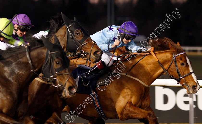 Nezar-0003 
 NEZAR (Sophie Ralston) wins The Bombardier British Hopped Amber Beer Handicap
Wolverhampton 3 Jan 2020 - Pic Steven Cargill / Racingfotos.com