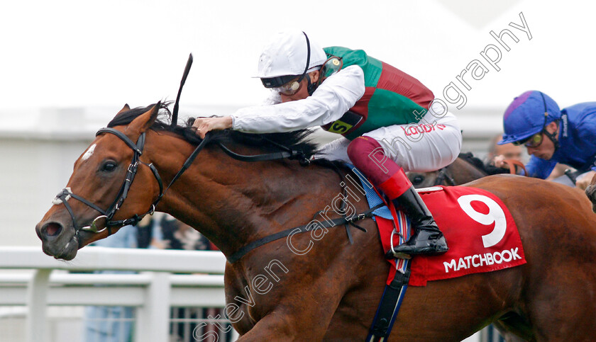 Without-Parole-0007 
 WITHOUT PAROLE (Frankie Dettori) wins The Matchbook Is Commission Free Heron Stakes Sandown 24 May 2018 - Pic Steven Cargill / Racingfotos.com