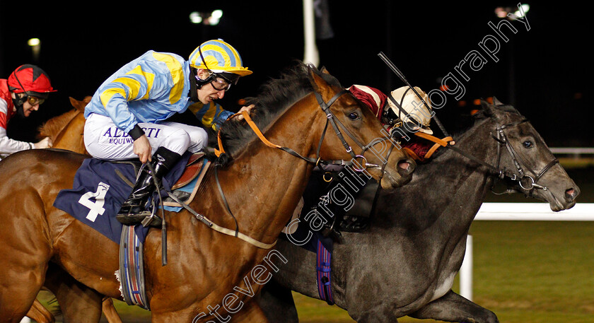 Bodroy-0003 
 BODROY (left, Luke Morris) beats ROMAN MIST (right) in The Get Your Ladbrokes Daily Odds Boost Handicap
Wolverhampton 1 Feb 2021 - Pic Steven Cargill / Racingfotos.com