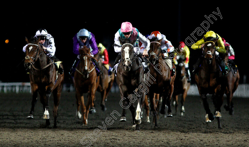 Set-Piece-0004 
 SET PIECE (centre, Jason Watson) beats CREATIONIST (left) and ELAMIRR (right) in The 32Red Casino British Stallion Studs EBF Novice Stakes Div1
Kempton 12 Dec 2018 - Pic Steven Cargill / Racingfotos.com