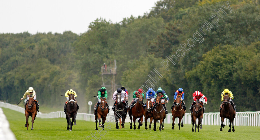 Romantic-Time-0001 
 ROMANTIC TIME (left, Hollie Doyle) wins The IRE Incentive Scheme Dick Poole Fillies Stakes
Salisbury 2 Sep 2021 - Pic Steven Cargill / Racingfotos.com