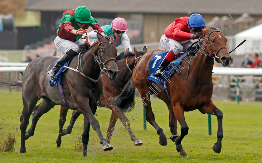 Juliet-Capulet-0004 
 JULIET CAPULET (right, Frankie Dettori) beats NYALETI (left) in The Shadwell Rockfel Stakes Newmarket 29 Sep 2017 - Pic Steven Cargill / Racingfotos.com