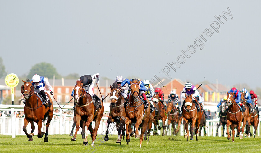 Taqdeer-0001 
 TAQDEER (right, Frankie Dettori) beats KEYSER SOZE (2nd left) and HUMBERT (left) in The Elite Racing Club Supporting Greatwood Spring Cup Newbury 21 Apr 2018 - Pic Steven Cargill / Racingfotos.com