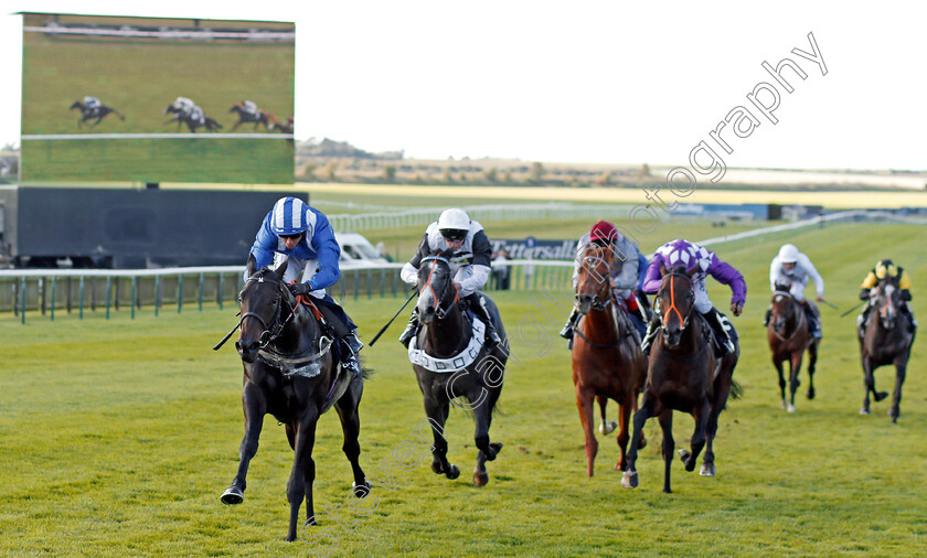 Elarqam-0002 
 ELARQAM (Jim Crowley) wins The Tattersalls Stakes Newmarket 28 Sep 2017 - Pic Steven Cargill / Racingfotos.com