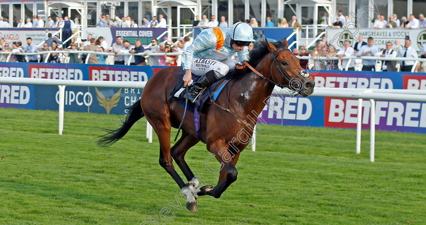 Red-Zone-Hero-0005 
 RED ZONE HERO (Ryan Moore) wins The Hippo Clean Edge Masking Tape Confined Nursery
Doncaster 15 Sep 2023 - Pic Steven Cargill / Racingfotos.com