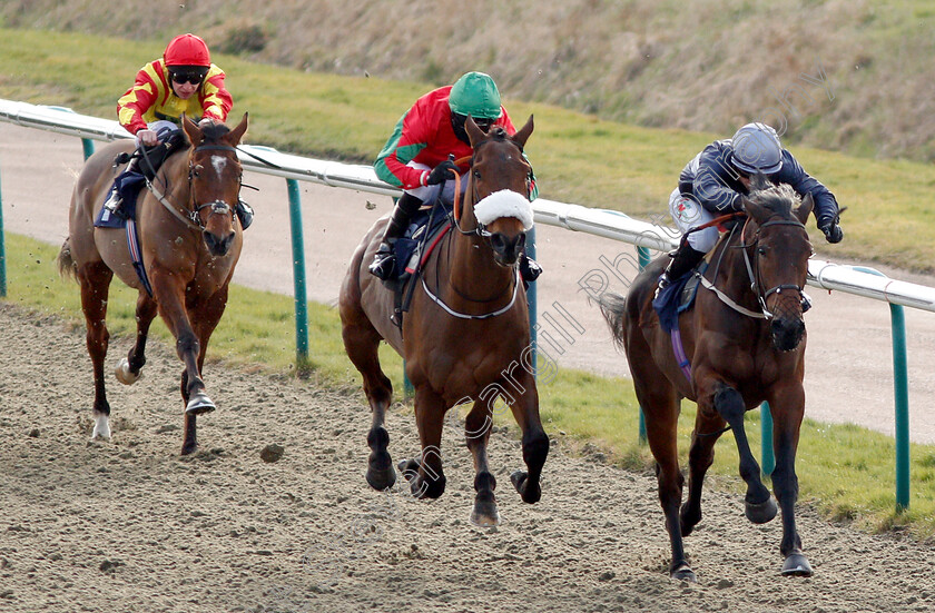 Endlessly-0002 
 ENDLESSLY (centre, Jamie Spencer) beats HIDDEN DEPTHS (right) in The Betway Live Casino Maiden Stakes
Lingfield 2 Feb 2019 - Pic Steven Cargill / Racingfotos.com