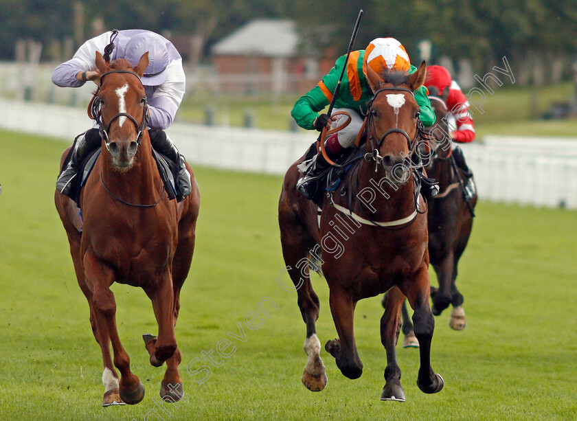 Lone-Eagle-0005 
 LONE EAGLE (right, Oisin Murphy) beats OMAN (left) in The British Stallion Studs EBF Novice Stakes
Goodwood 28 Aug 2020 - Pic Steven Cargill / Racingfotos.com