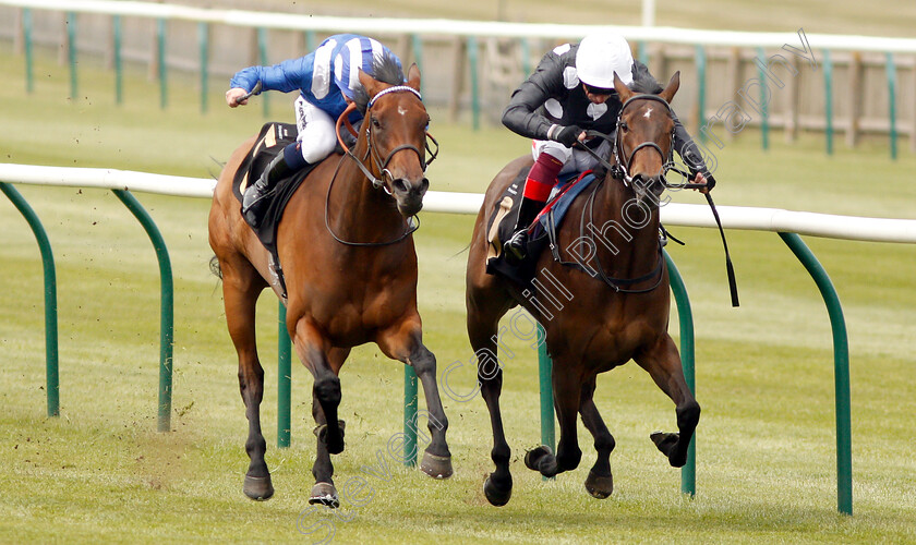 Maqsad-0003 
 MAQSAD (left, Jim Crowley) beats TWIST 'N' SHAKE (right) in The bet365 EBF Fillies Maiden Stakes Div1
Newmarket 16 Apr 2019 - Pic Steven Cargill / Racingfotos.com