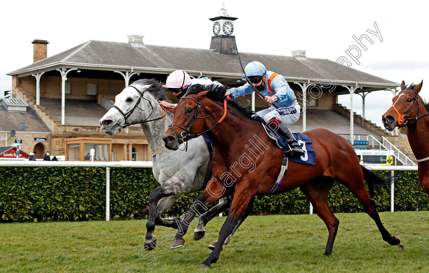 Gunmetal-0002 
 GUNMETAL (left, Connor Beasley) beats LEXINGTON DASH (right) in The 32Red Handicap
Doncaster 28 Mar 2021 - Pic Steven Cargill / Racingfotos.com