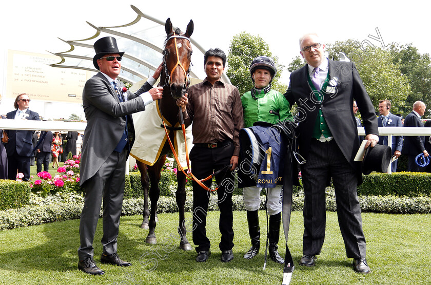 Arthur-Kitt-0013 
 ARTHUR KITT (Richard Kingscote) with Tom Dascombe and Andrew Black after The Chesham Stakes
Royal Ascot 23 Jun 2018 - Pic Steven Cargill / Racingfotos.com