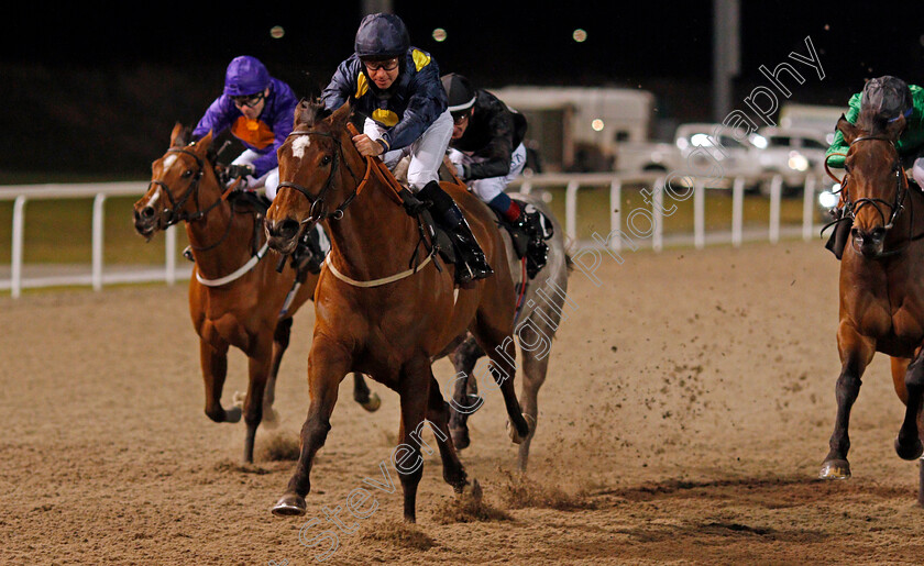 Shimmering-Dawn-0006 
 SHIMMERING DAWN (Tom Eaves) wins The chelmsfordcityracecourse.com Fillies Conditions Stakes
Chelmsford 18 Feb 2021 - Pic Steven Cargill / Racingfotos.com