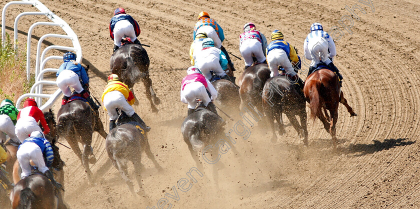 Bro-Park-0003 
 Action at the first bend on the dirt track
Bro Park Sweden 30 Jun 2019 - Pic Steven Cargill / Racingfotos.com