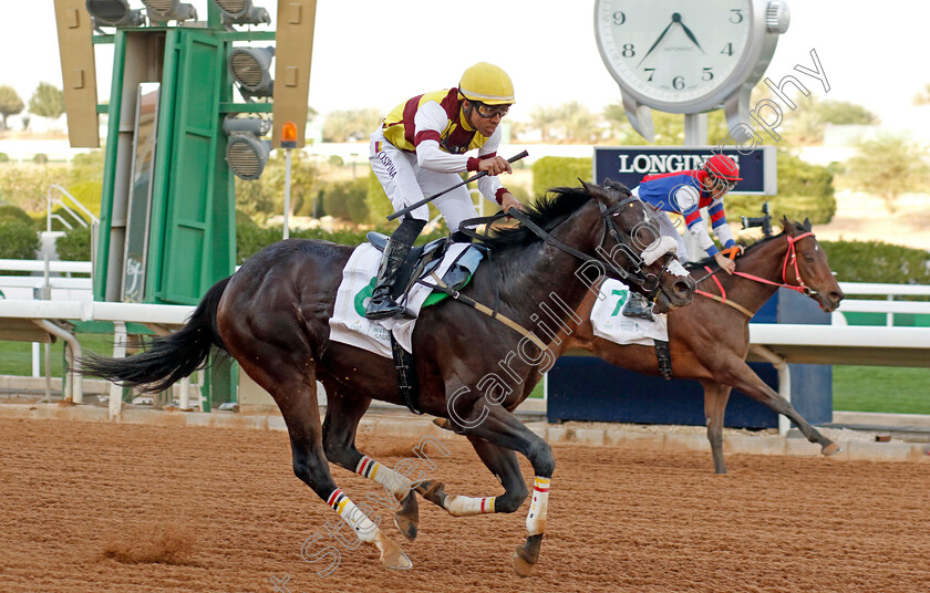 Altawhidi-0001 
 ALTAWHIDI (Camillo Ospina) wins The International Jockeys Challenge R1
King Abdulaziz Racecourse, Saudi Arabia, 23 Feb 2024 - Pic Steven Cargill / Racingfotos.com