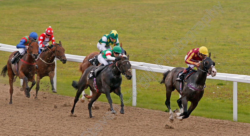 Jack-Nevison-0004 
 JACK NEVISON (right, Gabriele Malune) beats TOUCH THE CLOUDS (green cap) in The Bet toteplacepot At betfred.com Apprentice Handicap Div1 Chelmsford 26 Sep 2017 - Pic Steven Cargill / Racingfotos.com