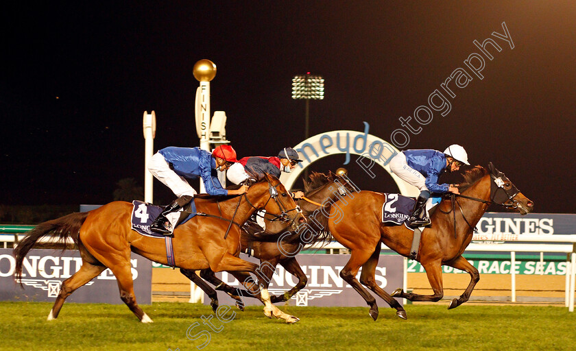 Creative-Flair-0007 
 CREATIVE FLAIR (William Buick) beats DUBAI LOVE (left) in The Balanchine Stakes
Meydan, 4 Feb 2022 - Pic Steven Cargill / Racingfotos.com