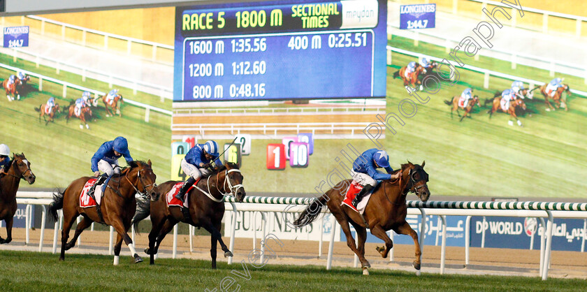 Blair-House-0001 
 BLAIR HOUSE (James Doyle) beats BENBATL (left) and JANOOBI (2nd left) in The Jebel Hatta Meydan Dubai 10 Mar 2018 - Pic Steven Cargill / Racingfotos.com