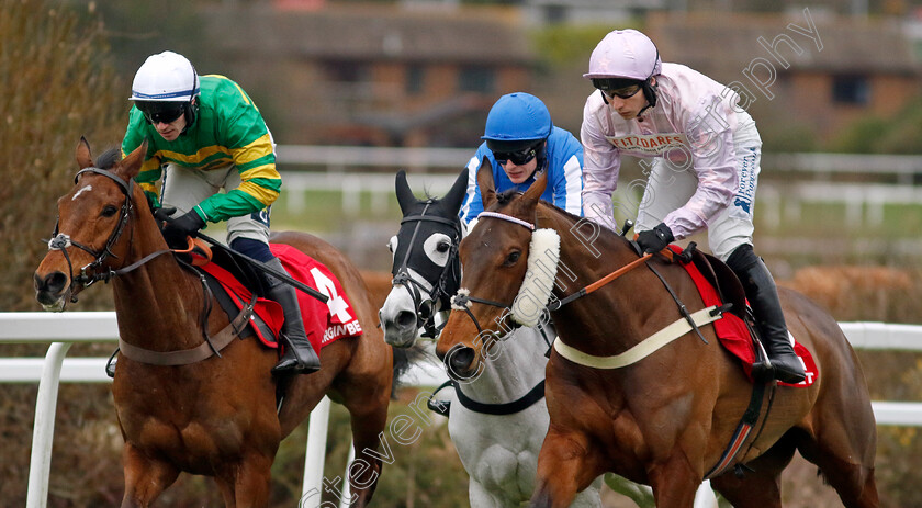 Harper s-Brook-0008 
 HARPER'S BROOK (right, Ben Jones) beats IN EXCELSIS DEO (left) in The Virgin Bet Every Saturday Money Back Handicap Chase
Sandown 3 Feb 2024 - Pic Steven Cargill / Racingfotos.com