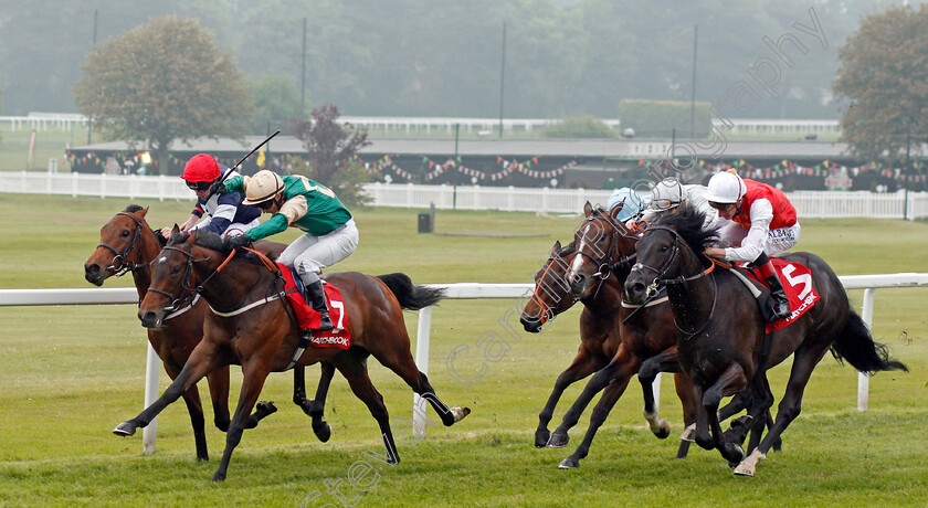 Vintage-Brut-0003 
 VINTAGE BRUT (left, David Allan) beats KONCHEK (right) in The Matchbook Commission Free On All Sports National Stakes Sandown 24 May 2018 - Pic Steven Cargill / Racingfotos.com