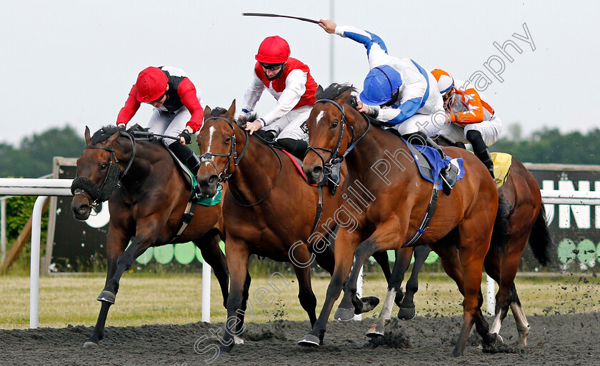 Spirited-Guest-0002 
 SPIRITED GUEST (right, Tom Queally) beats SHOOT TO KILL (left) and LE REVEUR (centre) in The Unibet Casino Deposit £10 Get £40 Bonus Handicap
Kempton 2 Jun 2021 - Pic Steven Cargill / Racingfotos.com