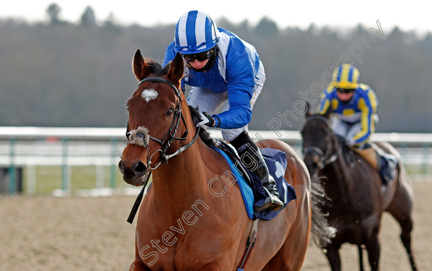 Ahdab-0009 
 AHDAB (Ryan Moore) wins The Bombardier March To Your Own Drum Novice Stakes
Lingfield 13 Feb 2021 - Pic Steven Cargill / Racingfotos.com