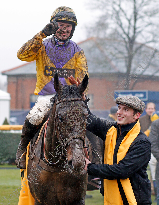 Kalashnikov-0006 
 KALASHNIKOV (Jack Quinlan) after The Betfair Handicap Hurdle Newbury 10 Feb 2018 - Pic Steven Cargill / Racingfotos.com