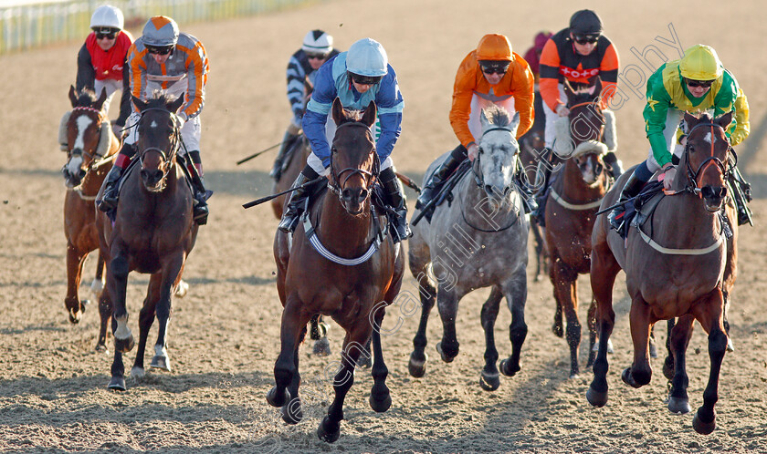 Sword-Exceed-0004 
 SWORD EXCEED (centre, Jason Hart) beats BOOM THE GROOM (right) in The Betway Heed Your Hunch Handicap
Lingfield 4 Jan 2020 - Pic Steven Cargill / Racingfotos.com