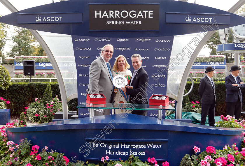 Tabdeed-0008 
 Presentation to Richard Hills for The Original Harrogate Water Handicap won by TABDEED
Ascot 8 Oct 2018 - Pic Steven Cargill / Racingfotos.com