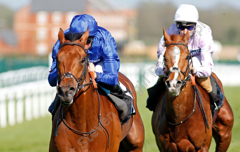 Rastrelli-0007 
 RASTRELLI (William Buick) wins The Dubai Duty Free Golf World Cup British EBF Stakes Newbury 20 Apr 2018 - Pic Steven Cargill / Racingfotos.com