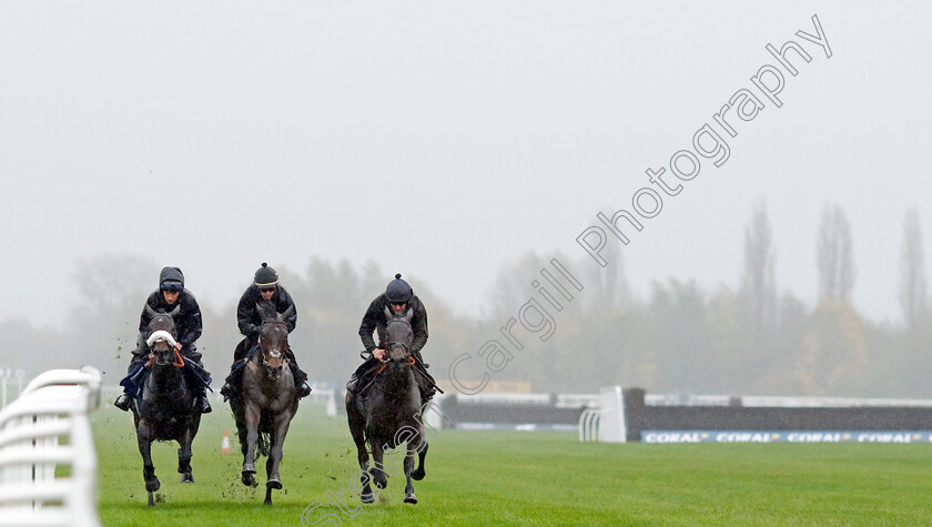 First-Street,-Epatante-and-Marie s-Rock-0003 
 FIRST STREET (centre, Nico de Boinville) with EPATANTE (right, Aidan Coleman) and MARIE'S ROCK (left, Adrian Heskin) at Coral Gold Cup Weekend Gallops Morning
Newbury 15 Nov 2022 - Pic Steven Cargill / Racingfotos.com