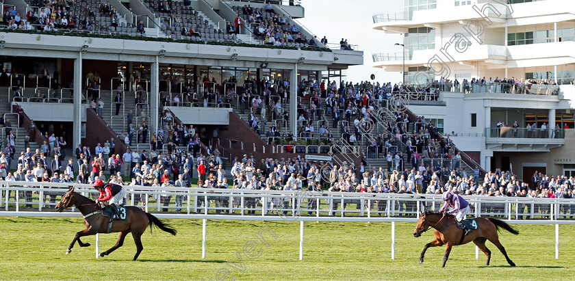 Monbeg-Theatre-0007 
 MONBEG THEATRE (Page Fuller) beats WHATAKNIGHT (right) in The Safran Landung Systems Handicap Hurdle Cheltenham 18 Apr 2018 - Pic Steven Cargill / Racingfotos.com