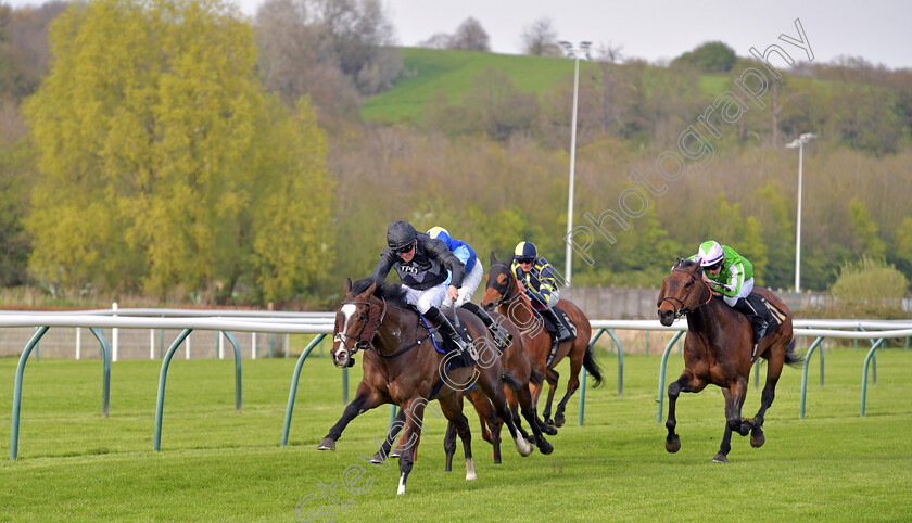 Rajmeister-0011 
 RAJMEISTER (Harry Burns) wins The British Racing Supports Stephen Lawrence Day Apprentice Handicap
Nottingham 22 Apr 2023 - pic Steven Cargill / Becky Bailey / Racingfotos.com