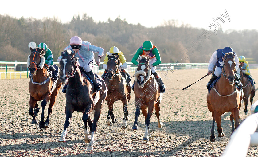 Brigham-Young-0001 
 BRIGHAM YOUNG (Luke Morris) beats ATLETICO (right) in The Bombardier March To Your Own Drum Handicap
Lingfield 4 Jan 2020 - Pic Steven Cargill / Racingfotos.com