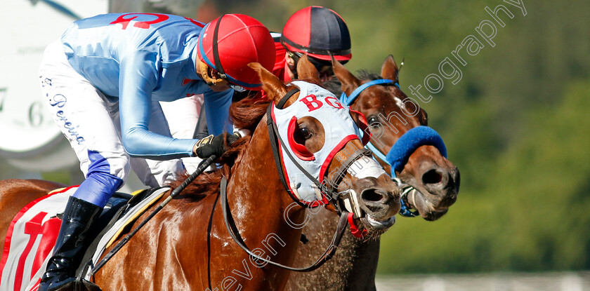 Magic-Spoon-0001 
 MAGIC SPOON (left, Tiago Pereira) wins The Golden State Juvenile
Santa Anita 3 Nov 2023 - Pic Steven Cargill / Racingfotos.com