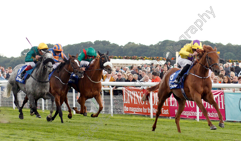 Sea-Of-Class-0004 
 SEA OF CLASS (James Doyle) beats CORONET (left) in The Darley Yorkshire Oaks
York 23 Aug 2018 - Pic Steven Cargill / Racingfotos.com