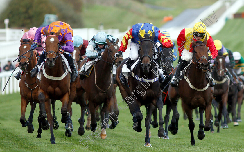 First-Assignment-0002 
 FIRST ASSIGNMENT (left, Tom Scudamore) beats VIVE LE ROI (centre) in The Brandon Hill Capital Handicap Hurdle
Cheltenham 26 Oct 2018 - Pic Steven Cargill / Racingfotos.com