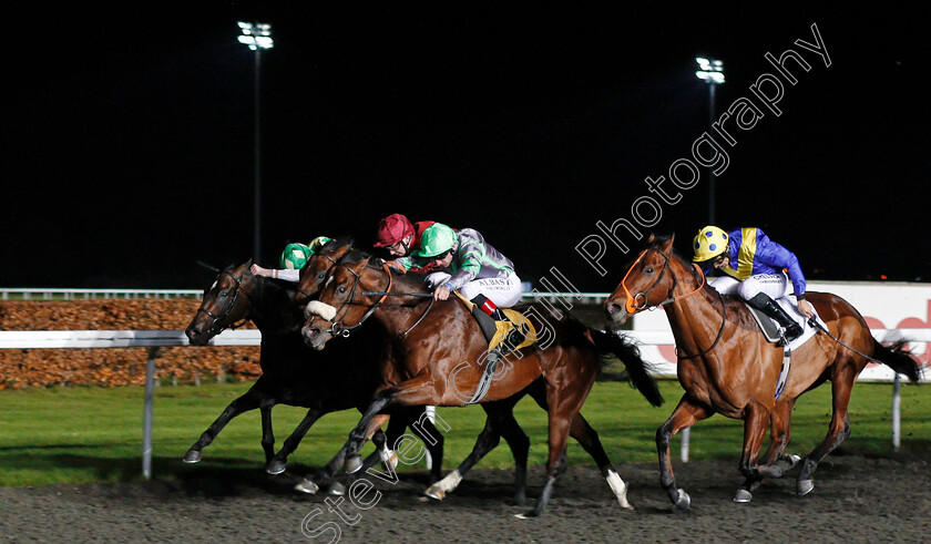 Second-Thought-0003 
 SECOND THOUGHT (rails, James Doyle) beats KEYSTROKE (centre) MR OWEN (red) and KHAFOO SHEMEMI (right) in The British Stallion Studs EBF Hyde Stakes Kempton 22 Nov 2017 - Pic Steven Cargill / Racingfotos.com