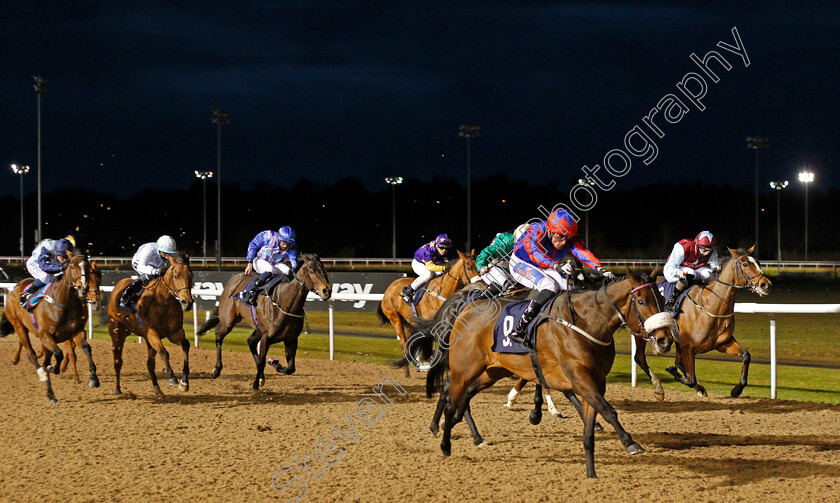 Little-Red-Socks-0001 
 LITTLE RED SOCKS (Harrison Shaw) wins The Get Your Ladbrokes Daily Odds Boost Fillies Handicap
Wolverhampton 11 Jan 2021 - Pic Steven Cargill / Racingfotos.com