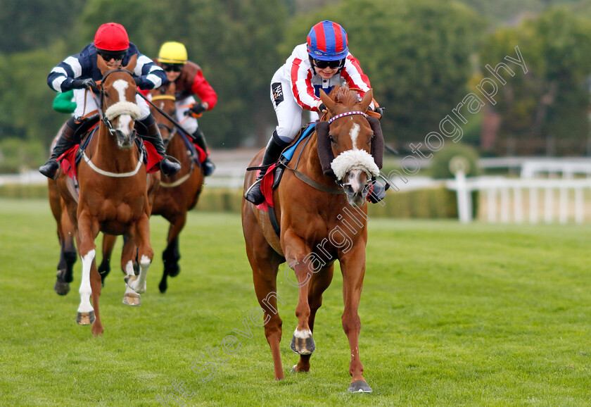 Maysong-0004 
 MAYSONG (Fern O'Brien) wins The Vintage Aquisitions Whisky Chaser Handicap
Sandown 1 Jul 2022 - Pic Steven Cargill / Racingfotos.com