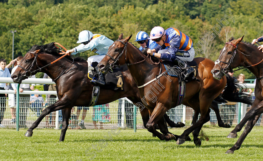 Dubai-Station-and-Tarboosh-0002 
 DUBAI STATION (left, Ben Curtis) and TARBOOSH (right, Kevin Stott)
Nottingham 10 Aug 2021 - Pic Steven Cargill / Racingfotos.com