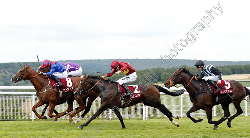 Nayef-Road-0004 
 NAYEF ROAD (Silvestre De Sousa) beats SPANISH MISSION (centre) and FLOATING ARTIST (right) in The Qatar Gordon Stakes
 Goodwood 1 Aug 2019 - Pic Steven Cargill / Racingfotos.com