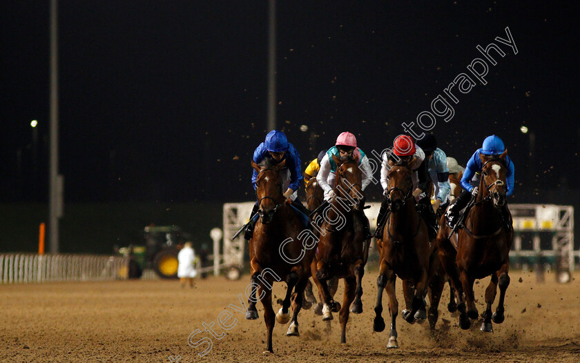 Spinning-Melody-0001 
 SPINNING MELODY (right, Silvestre De Sousa) on her way to winning The Bet totetrifecta At betfred.com Maiden Stakes Chelmsford 12 Oct 2017 - Pic Steven Cargill / Racingfotos.com